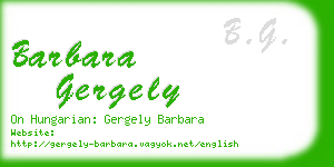 barbara gergely business card